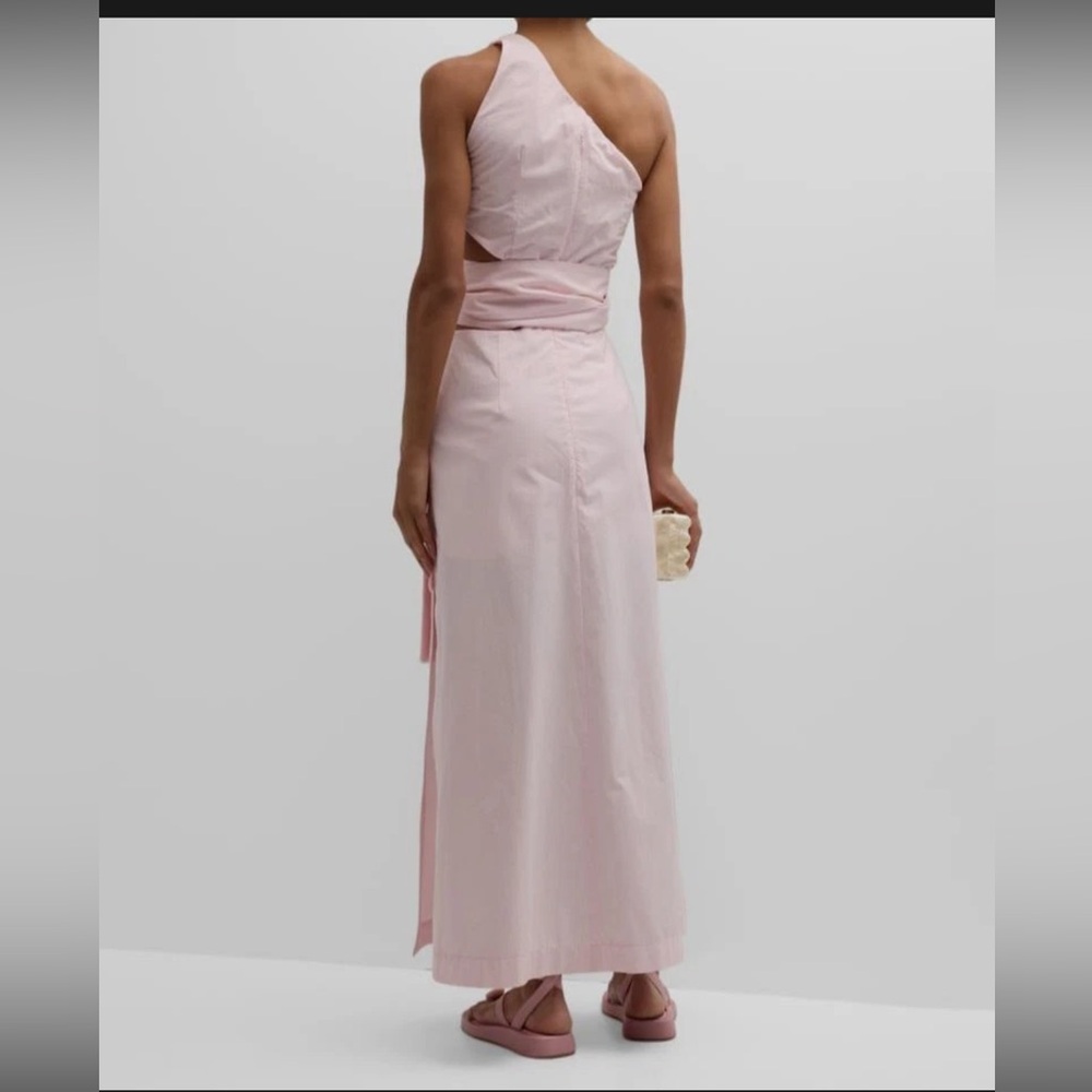 BONDI BORN Pink Asymmetrical Tie Front Dress - Picture 2 of 3